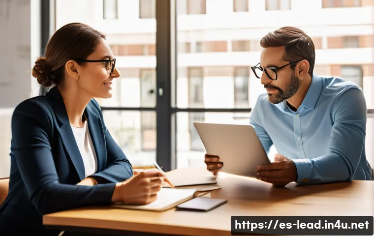 리더십 코치와 실습을 통한 직무 능력 향상 - A professional coaching session in a modern office setting tailored for Spanish-speaking clients: a ...