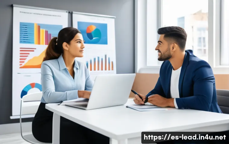 업무 성과 향상 코칭 - A professional coaching session in a modern office setting with a confident Hispanic businesswoman i...