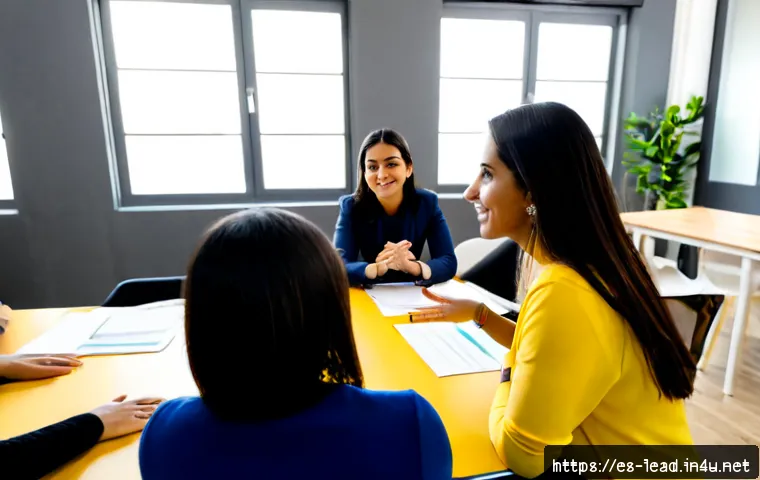리더십 개발을 위한 실전 사례 - Photorealistic leadership development workshop in a bright modern coworking space in Madrid, an expe...